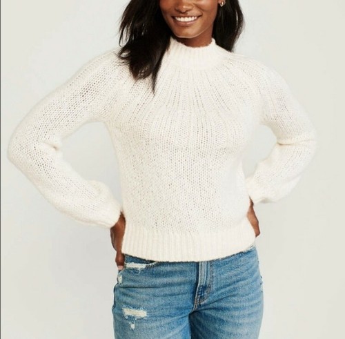 Fitch Womens Fuzzy Mock Neck Sweater 