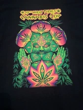 19th High Times Shirt Cannabis Cup Amsterdam  Men;s XXL Black