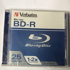 Verbatim Blank 25GB BD-R -1-2 x speed  Disc Blu-ray 1 Disc NEW SEALED free ship