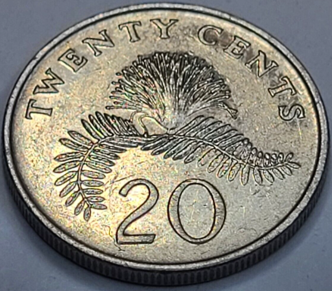 1996 SINGAPORE 20 CENTS COIN KM# 101 US SELLER COMBINED SHIPPING