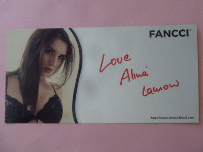 Alina Lamour - Model / Erotik, FANCCI Autogrammkarte (105x210mm)