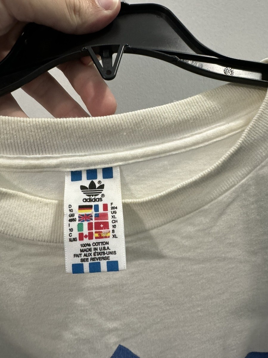 トップスその他 adidas Graphic Tee Navy IX9598 89-96 VTG ADIDAS TREFOIL Made in USA Single Stitch T Shirt