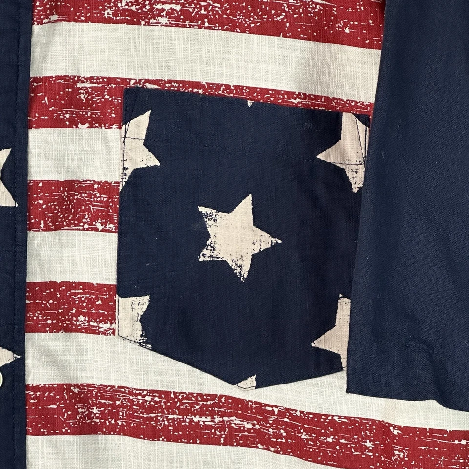 Red Head Brand Co. Button Down Shirt USA American Flag Patriotic Men’s 2XL XXL - Image 4 of 4