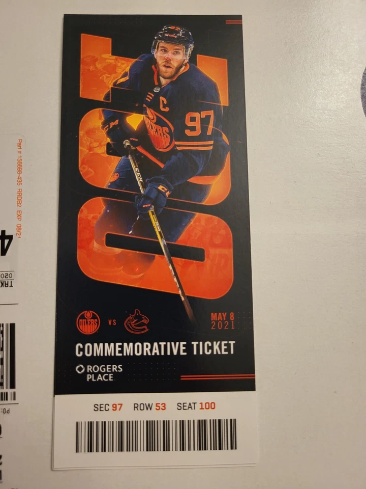 CONNOR MCDAVID EMONTON OILERS 100 POINTS IN 53 GAMES NHL COMMERATIVE TICKET - Image 3 of 3