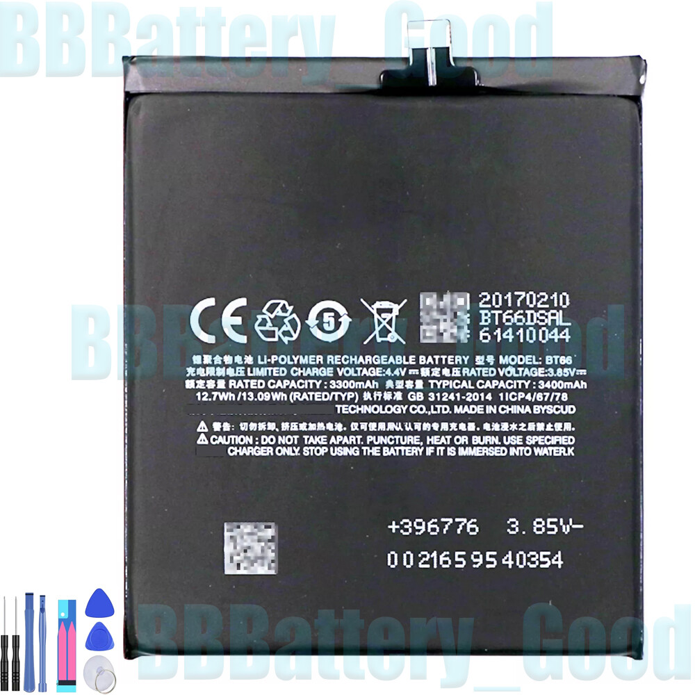High Quality Replacement Battery For Meizu PRO 6Plus BT66 34