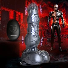 Creature Cocks: Cyborg Cock Thrusting & Vibrating Silicone Dildo -FREE SHIPPING!