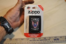 Zippo Lighter Flag as American Eagle Steel Chrome Made In USA - New in Packaging
