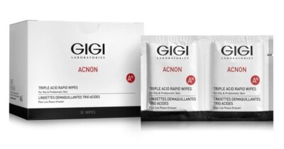 GiGi Acnon Triple Acid Rapid Wipes For Oily and Problematic Skin 30 Pcs
