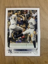 FENWAY PARK FIREWORKS 2022 TOPPS SERIES 2 BASEBALL CARD #399 NEW YORK YANKEES