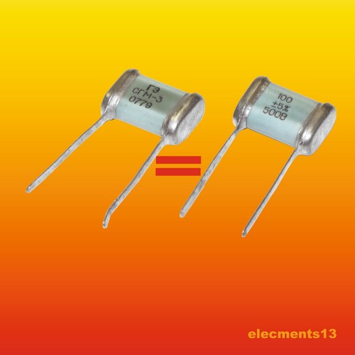 120pF 5% 500V lotto di 2 RUSSO Condensatore mica ARGENTO-SGM-3 120pF 5% 500V lotto di 2 RUSSO Condensatore mica ARGENTO-SGM-3