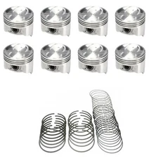 SEALED POWER Dished Pistons+CAST Rings for 1970-1993 AMC+Jeep 360 5.9L V8 040