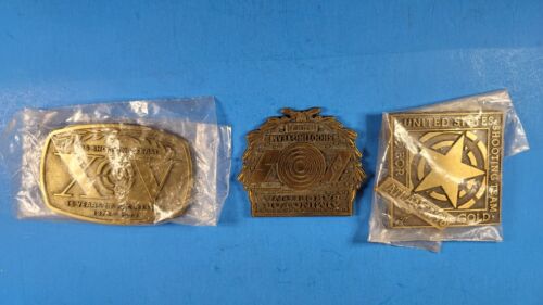 Belt Buckles US Shooting Team Atlanta '96 15 Year Excellence Barcelona Paper Wt.