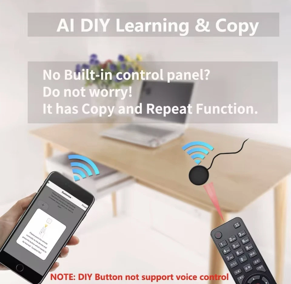 Remote Control Smart Life APP Tuya WiFi Smart IR per TV DVD Alexa/Google Home - Immagine 2 di 4