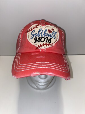 NEW KBETHOS Vintage Softball MOM Cotton Washed Distressed Stitch Baseball Hat