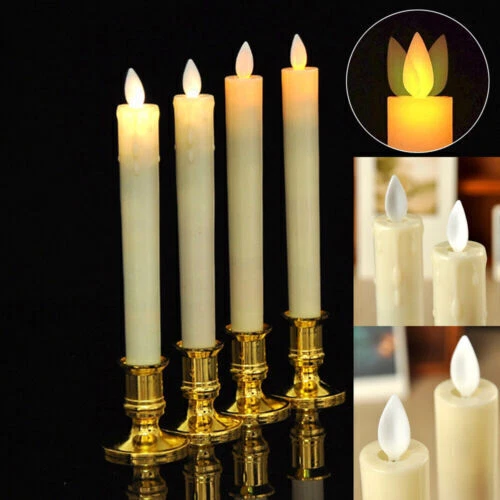 Led wax candle real moving flame deals