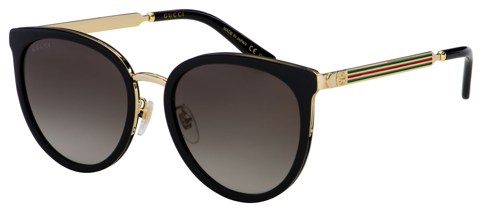 Gucci Sunglasses 001 Black With Gold Grey Gradient for sale online |