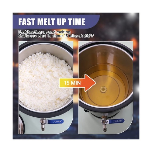 TOAUTO WMF-5L Wachsschmelzer zur Kerzenherstellung - Kerzenwachsschmelztiegel mit schnellem... - Bild 3 von 8