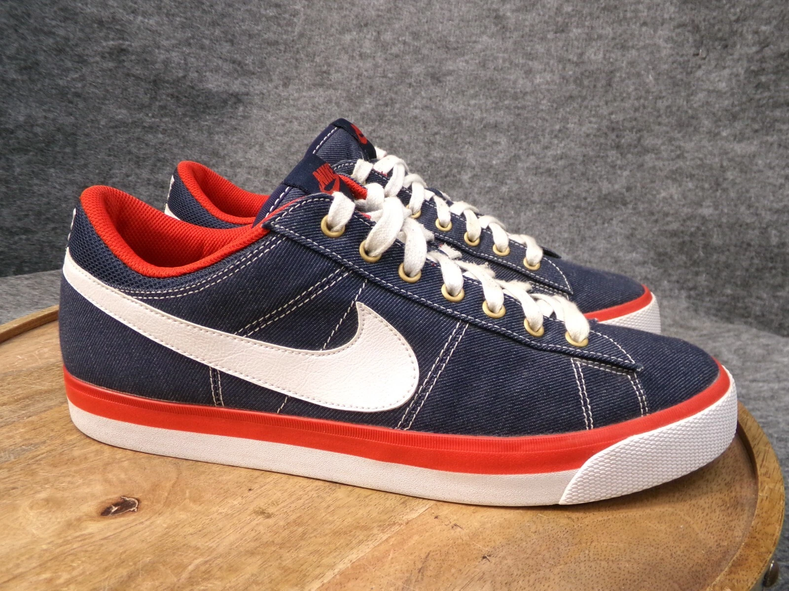 Chaussures homme Nike Match Supreme Premium denim bleu blanc université rouge pointure 10,5