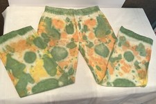 Vintage 1970s Girltown Wide Bottom Women  s Tie-Dye Thin Denim Jeans 28x26 Rare 