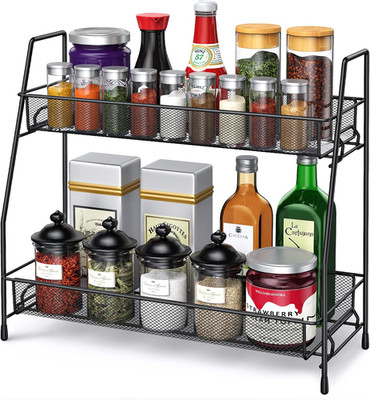SPISPI Spice Rack Organizer for Cabinet, Bathroom Organizer Countertop, Bathroom