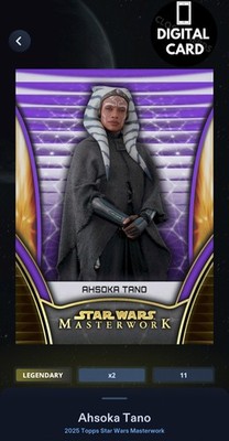 50cc Ahsoka Tano Chrome Purple - Masterwork 25 Topps Star Wars Card Trader