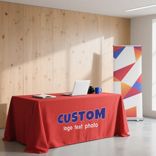 6ft Personalized Table Cover Custom Table Cloth Business Logo Wedding Party Logo