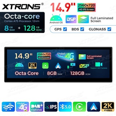 14.9'' 2K Android Screen for BMW E60 E61 M5 CCC 5 Series Stereo CarPlay Head Unit