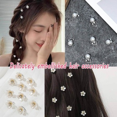 Princess Style Hair Accessories Gift Set of 10 Mini Flower Clips for Girls