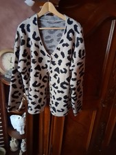 Strickjacke, Cardigan, Damen 4XL, Leopardenmuster, NEU