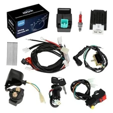 Pit Bike Wiring Harness Electric Start Compatible with 50cc 70cc 90cc 110cc 