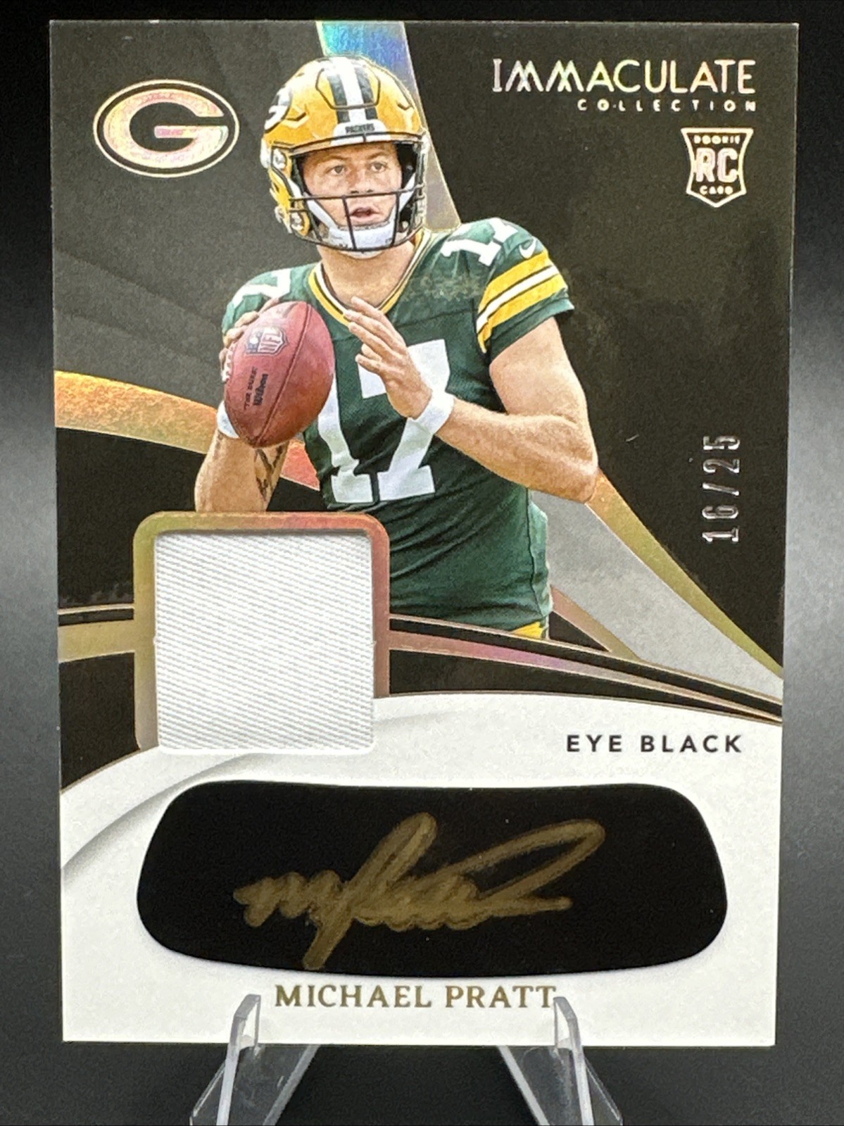 2024 Panini Immaculate - Eye Black Michael Pratt #EYE-MPR /25 Auto