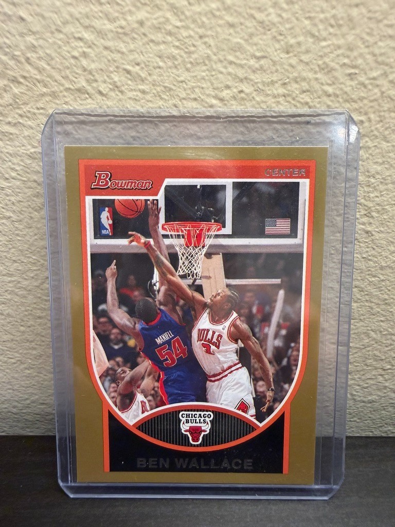 Ben Wallace 2007-08 Bowman Draft Picks & Stars Gold /99 SSP #103 Chicago Bulls