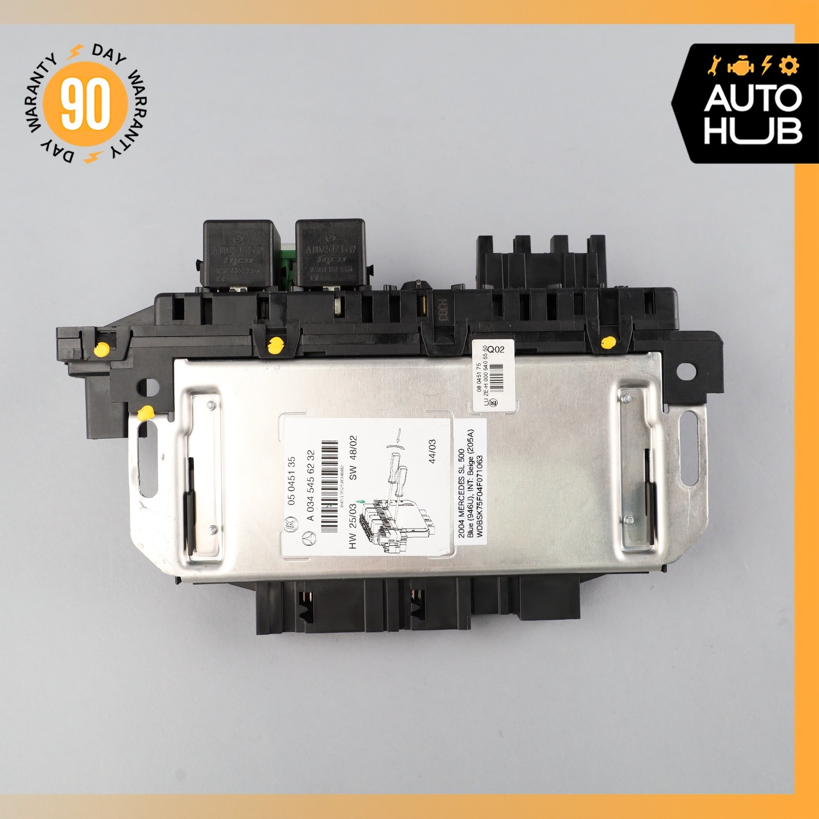 03-12 Mercedes R230 SL500 SL55 AMG SL550 Rear SAM Fuse Box Relay Module OEM
