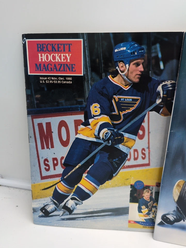 Vtg Beckett Hockey Magazines Lot of 3 1990 1992 Gretzky Bure Hull NHL Stars - Image 2 of 4