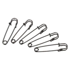 50Pcs Safety Pins 1.5 Inch Large Metal Sewing Pins Black