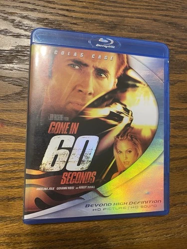 Gone in 60 Seconds (Blu-ray, 2000) Nicolas Cage Angelina Jolie Robert Duvall Oop