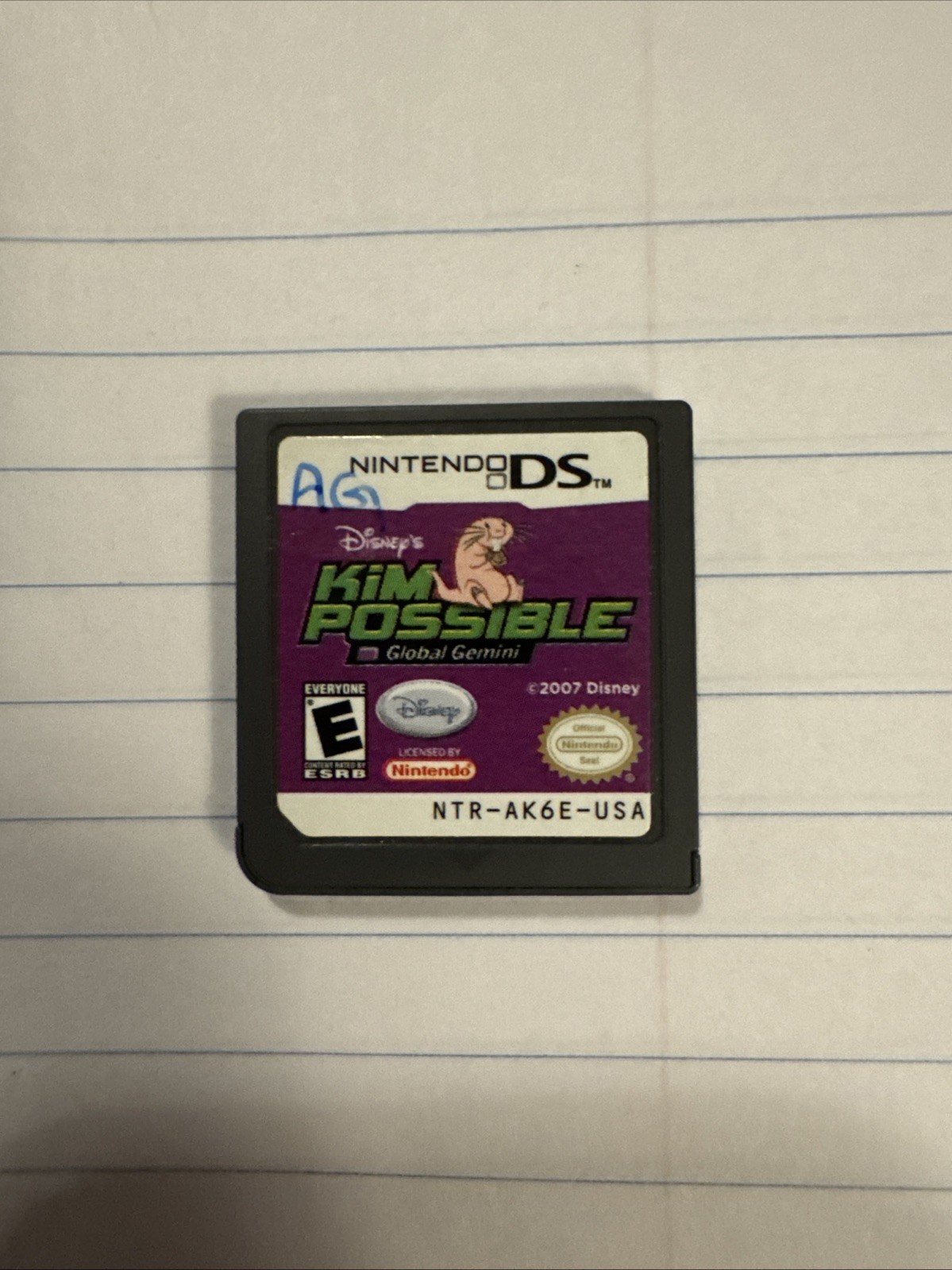 Kim Possible Global Gemini Nintendo DS 2007 Cartridge Only Tested