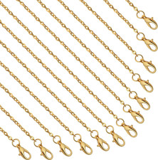24 Pack Necklace Chains BulkGold Plated DIY Cable Link C...