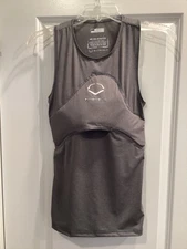 Evoshield Chest Protector Adult Medium Gray With Molded Guard Baseball Softball