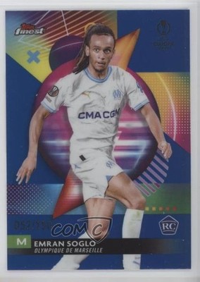 2023 Finest UEFA Club Competitions Blue Refractor /150 Emran Soglo Rookie RC r7o