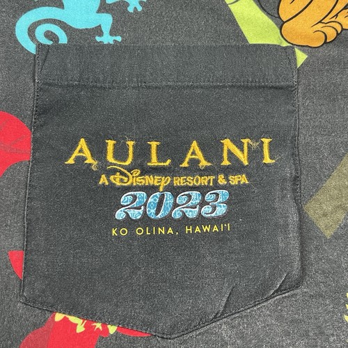 Disney Aulani Resort Spa 2023 Mens Hawaiian Shirt XL Colorful Camp Floral Mickey - Picture 4 of 21