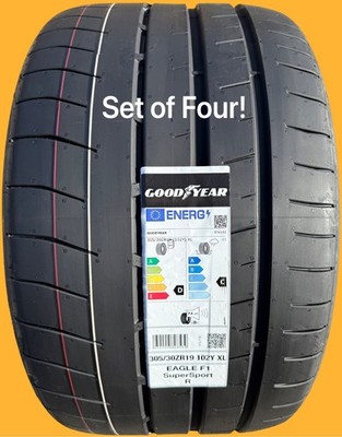 4 BRAND NEW 305/30ZR19 Goodyear Eagle F1 SuperSport R Tires Like Michelin Cup 2