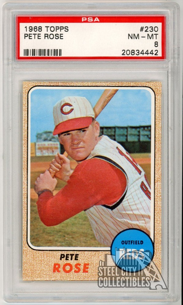 Pete Rose 1968 Topps Card #230 PSA 8 NM-MT