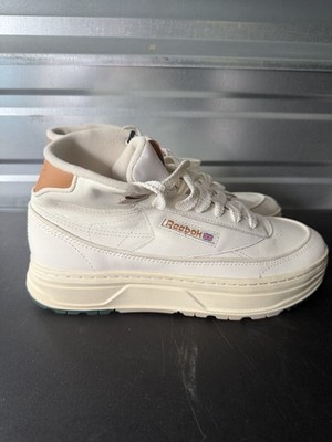 Reebok Club C Form Hi Sneakers Women's US 10 White Leather Shoes High Top B-1