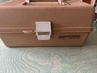 Vintage Old Pal ,Woodstream PF1050 Fishing Tackle Box 2 Trays /Tan Version 12" — photo 5
