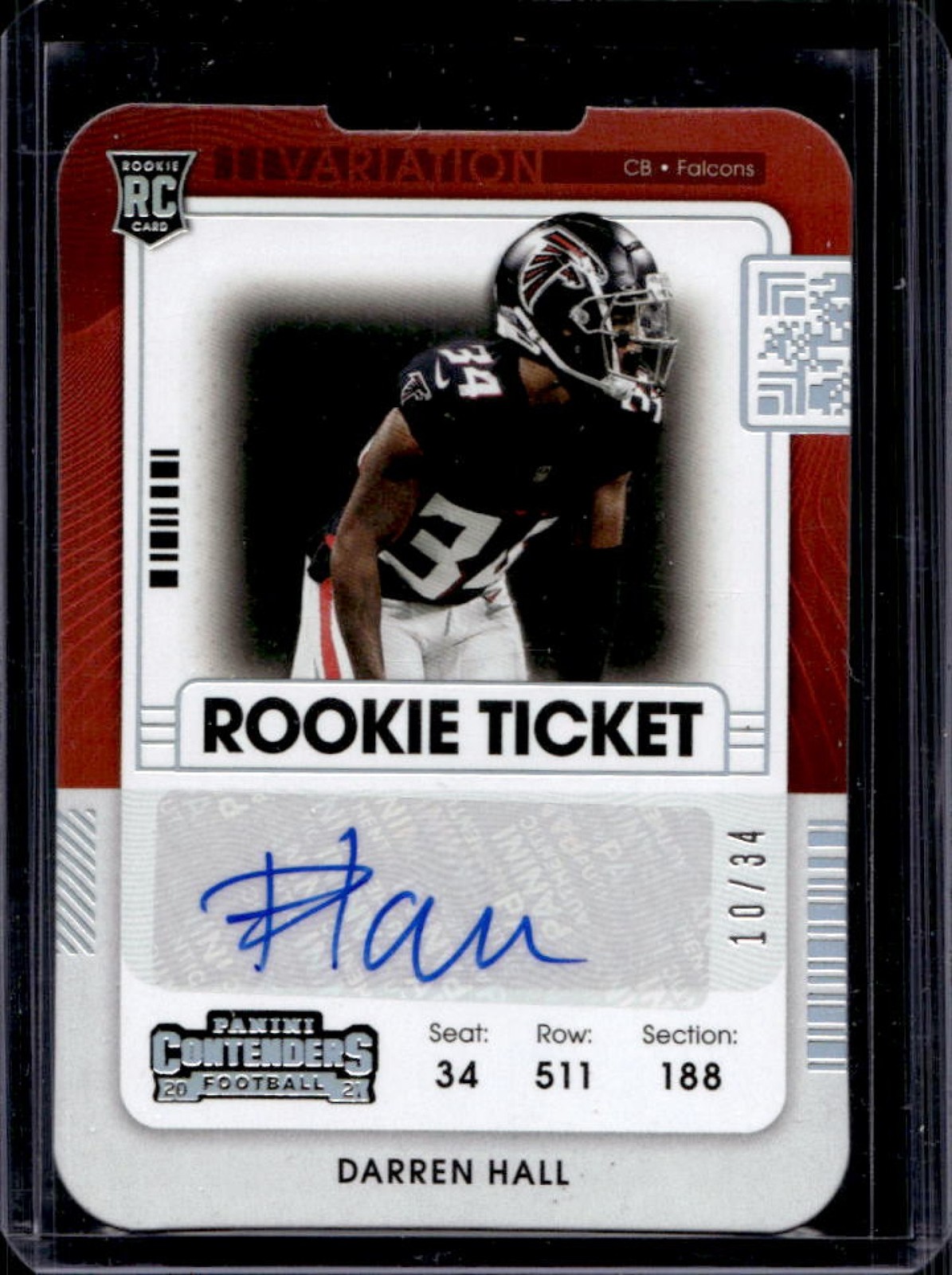 Darren Hall Panini Contenders #200 Variation-Autograph-Stub