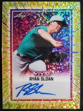 2025 Leaf Vivid RYAN SLOAN 1/1 YELLOW SPARKLES AUTO 1 of 1 Autograph Mariners🔥