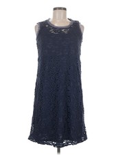 Simply Vera Vera Wang Women Blue Casual Dress M