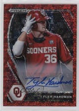 2021 Panini Prizm Draft Picks Red Donut Circle 71/99 Tyler Hardman Auto 05ct