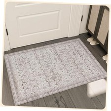 Rugs 2x3 - Beige Grey/Light Cream Area Rug - Foldable 2x3 Washable Rug Non
